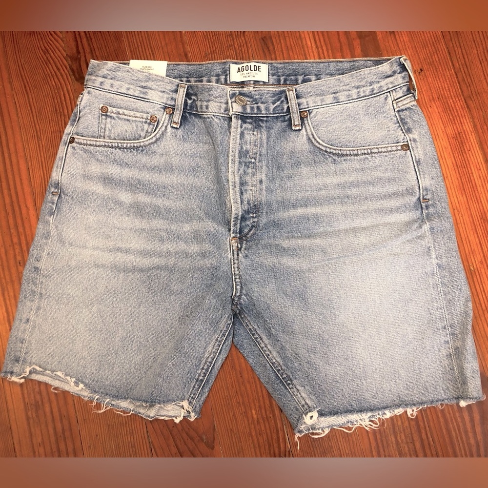 AGOLDE Rumi mid length jean cut off short Renewal size 30